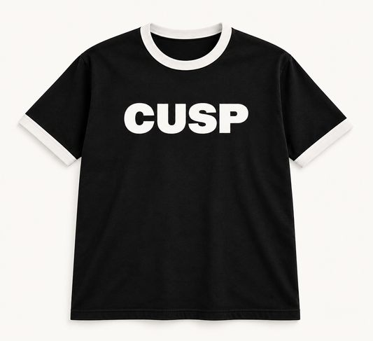 Black Logo Ringer Tee